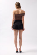 Pleated Mini Shorts Skirt - Black Fashion - Globality Store - Women Clothes Wholesale Turkey