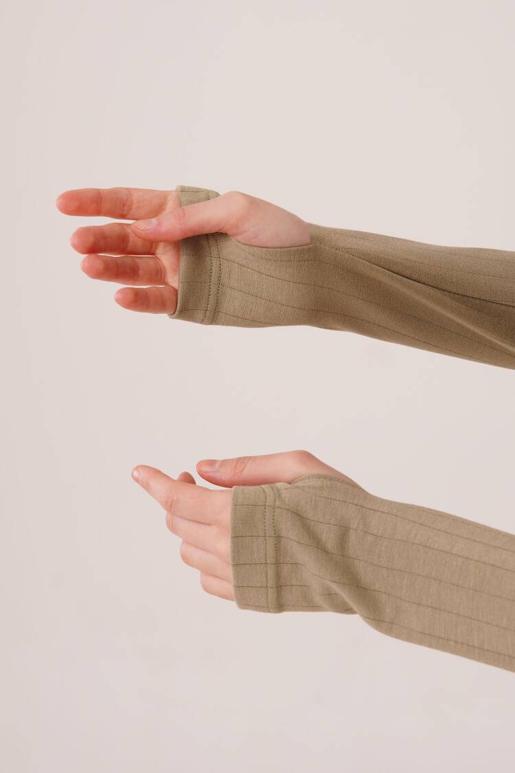 Ribbed Blouse And PantsDouble Suit