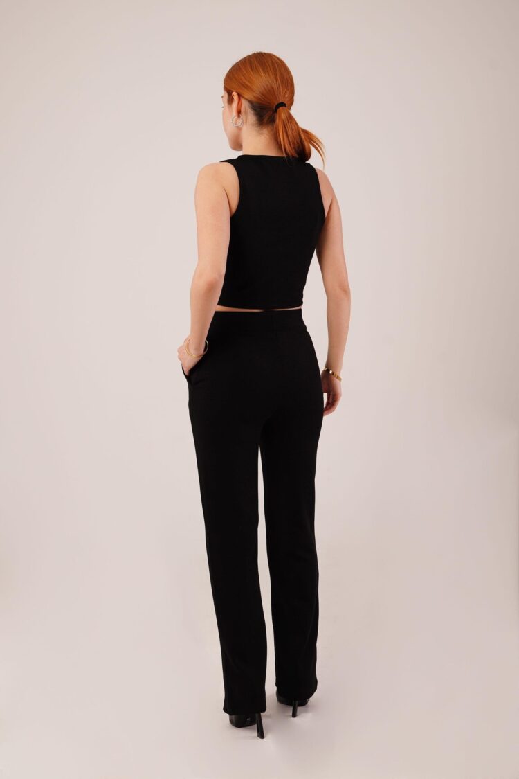 Thick Strap Buttoned Vest And PantsWholesale Suit