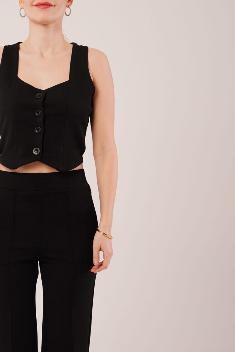 Thick Strap Buttoned Vest And PantsWholesale Suit