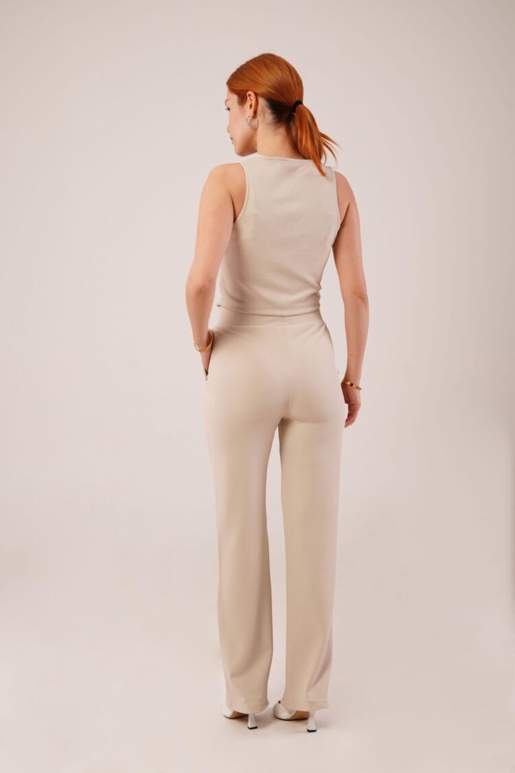 Thick Strap Buttoned Vest And PantsWholesale Suit