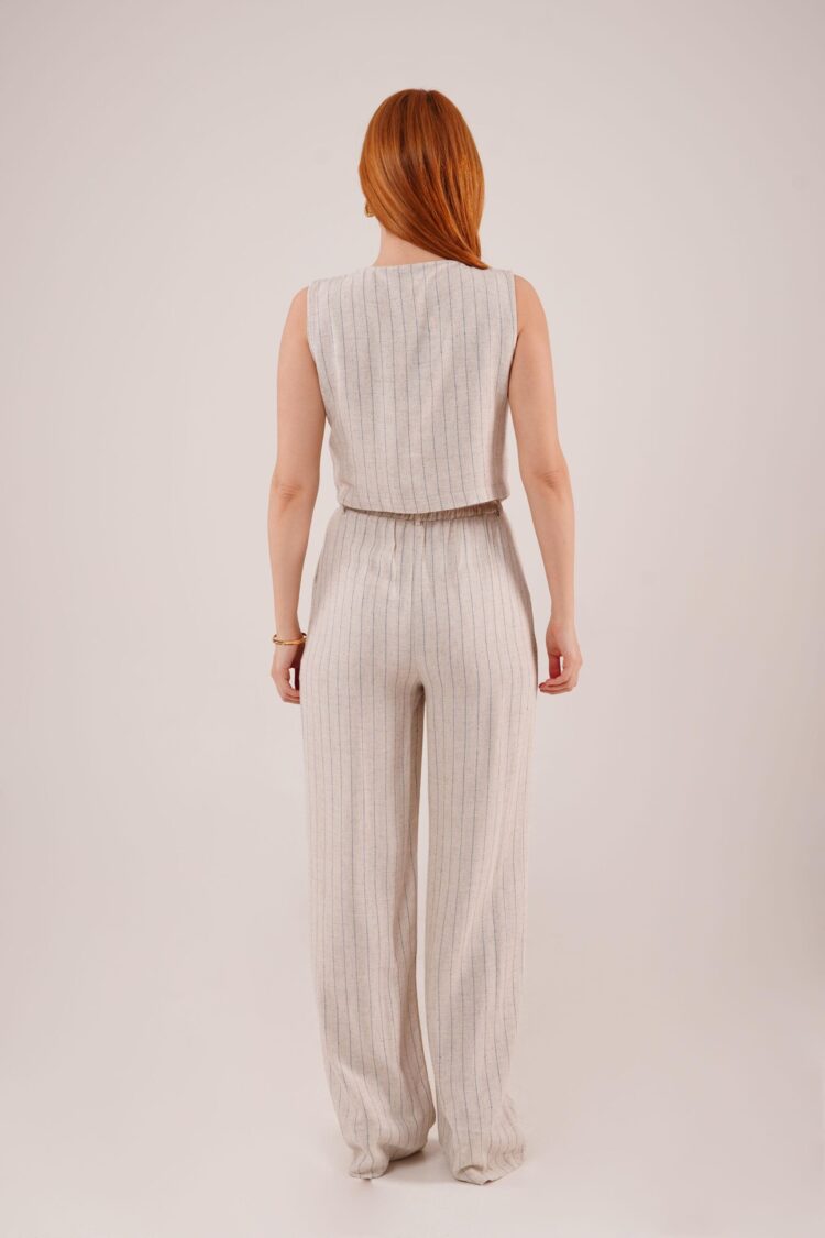 Wholesale Double Suit With Vest And PantsStripe