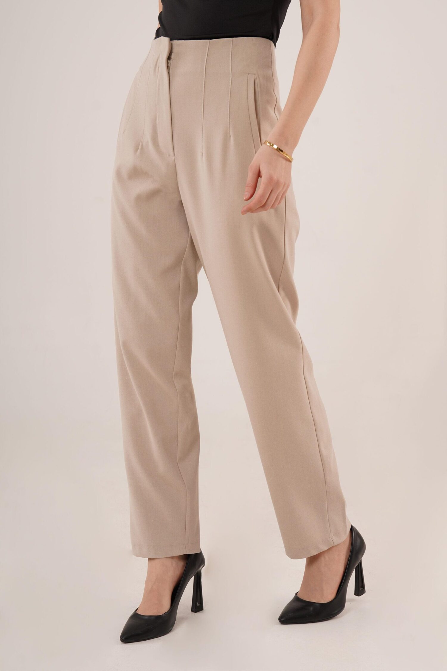 Double Collar Detailed WholesalePants - Lustrin - Globality Store - Women Clothes Wholesale Turkey