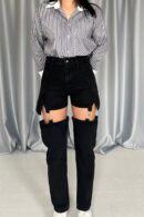 Two Piece Jeans Pants With Straps - Elisa - Globality Store - Women Clothes Wholesale Turkey