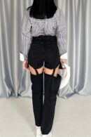 Two Piece Jeans Pants With Straps - Elisa - Globality Store - Women Clothes Wholesale Turkey