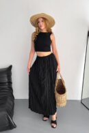 High Waist Ruffle Skirt - Mode Roy - Globality Store - Women Clothes Wholesale Turkey