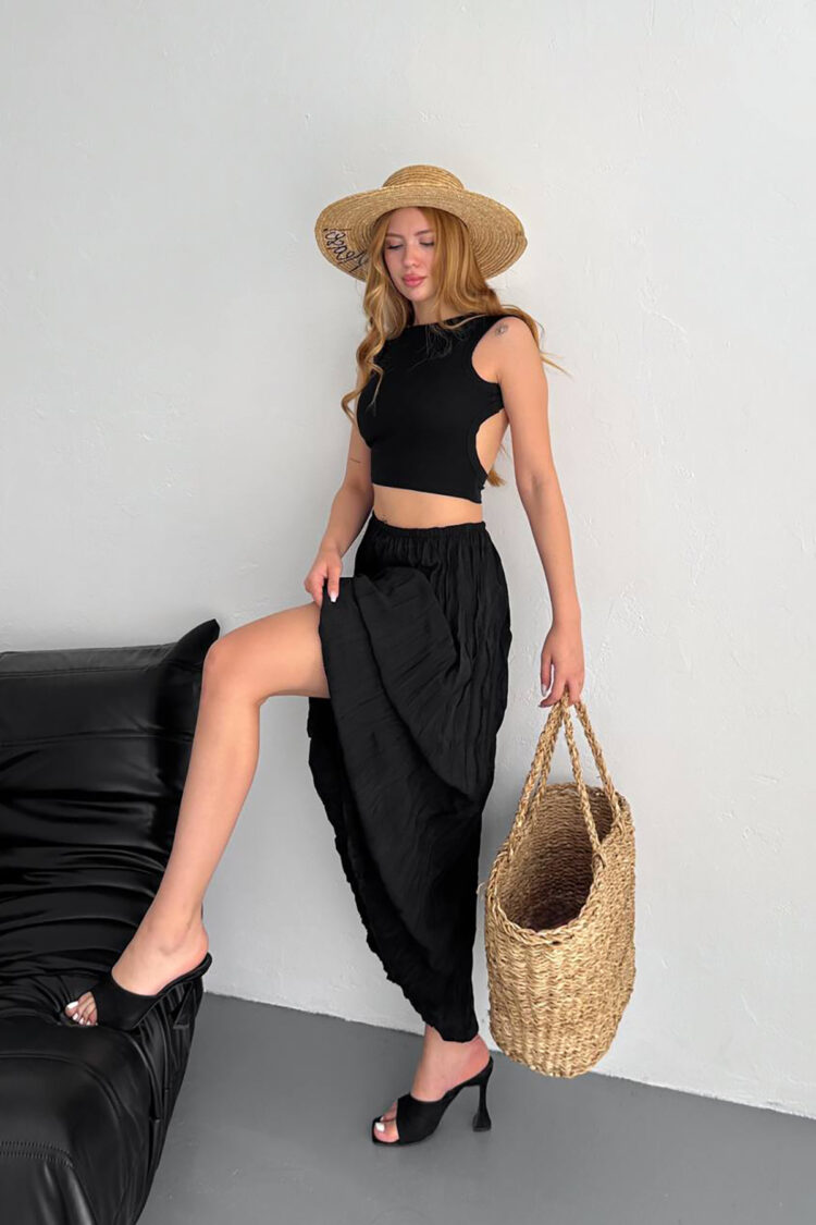 High Waist Ruffle Skirt - Mode Roy - Globality Store - Women Clothes Wholesale Turkey