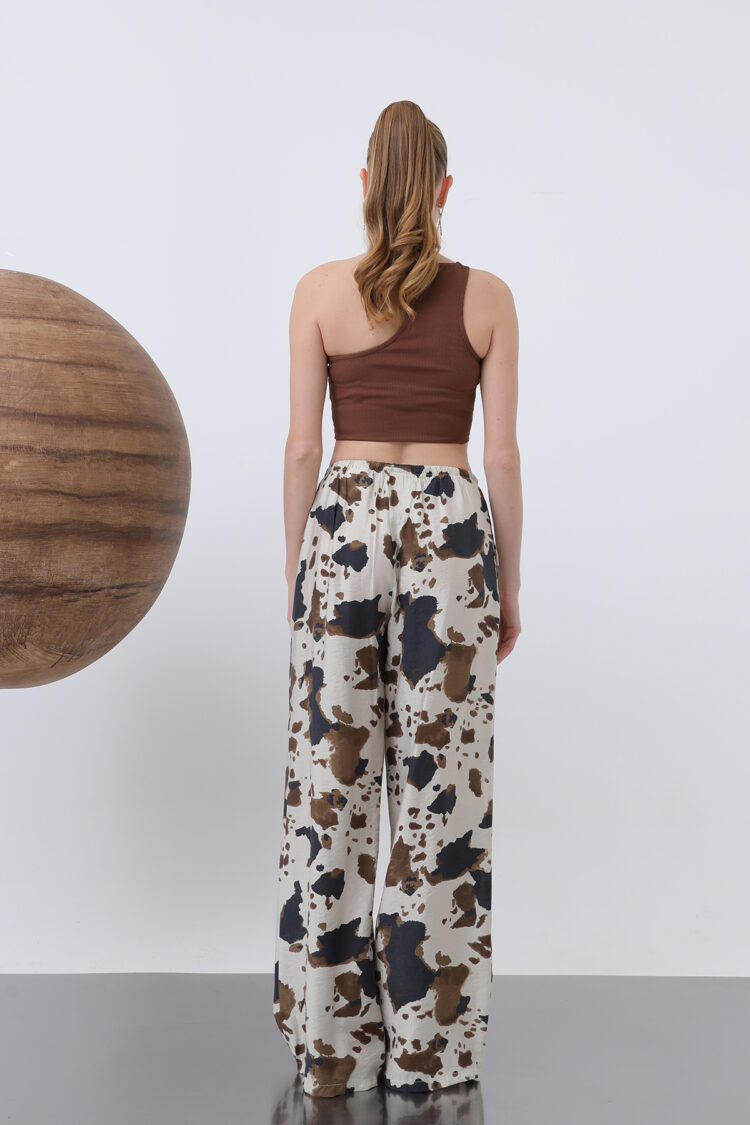 Patterned Loose Trousers - Multicolor