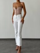 High Waist Wrist Length Tassel DetailedJeans - LACARINO - Globality Store - Women Clothes Wholesale Turkey