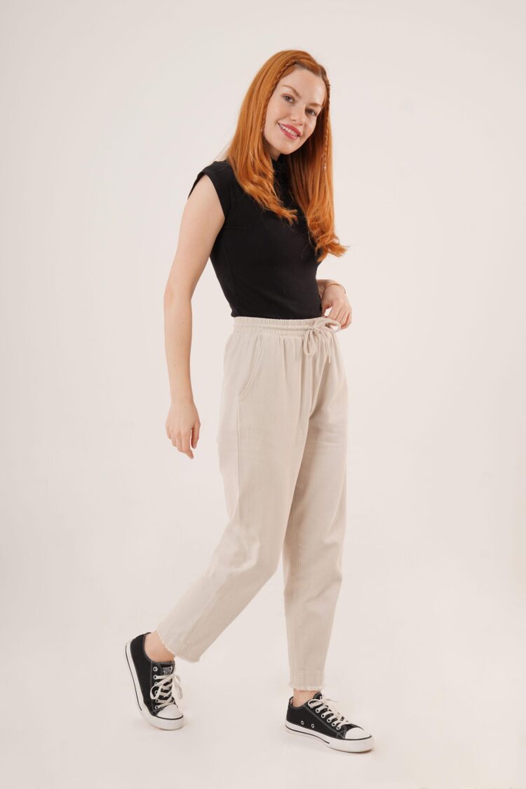 WholesalePants With Pockets Tie Waist Leg Detail