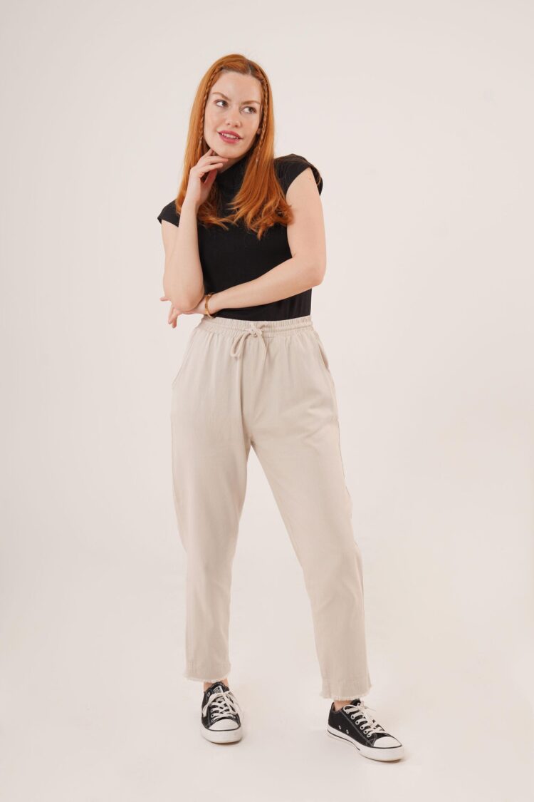 WholesalePants With Pockets Tie Waist Leg Detail