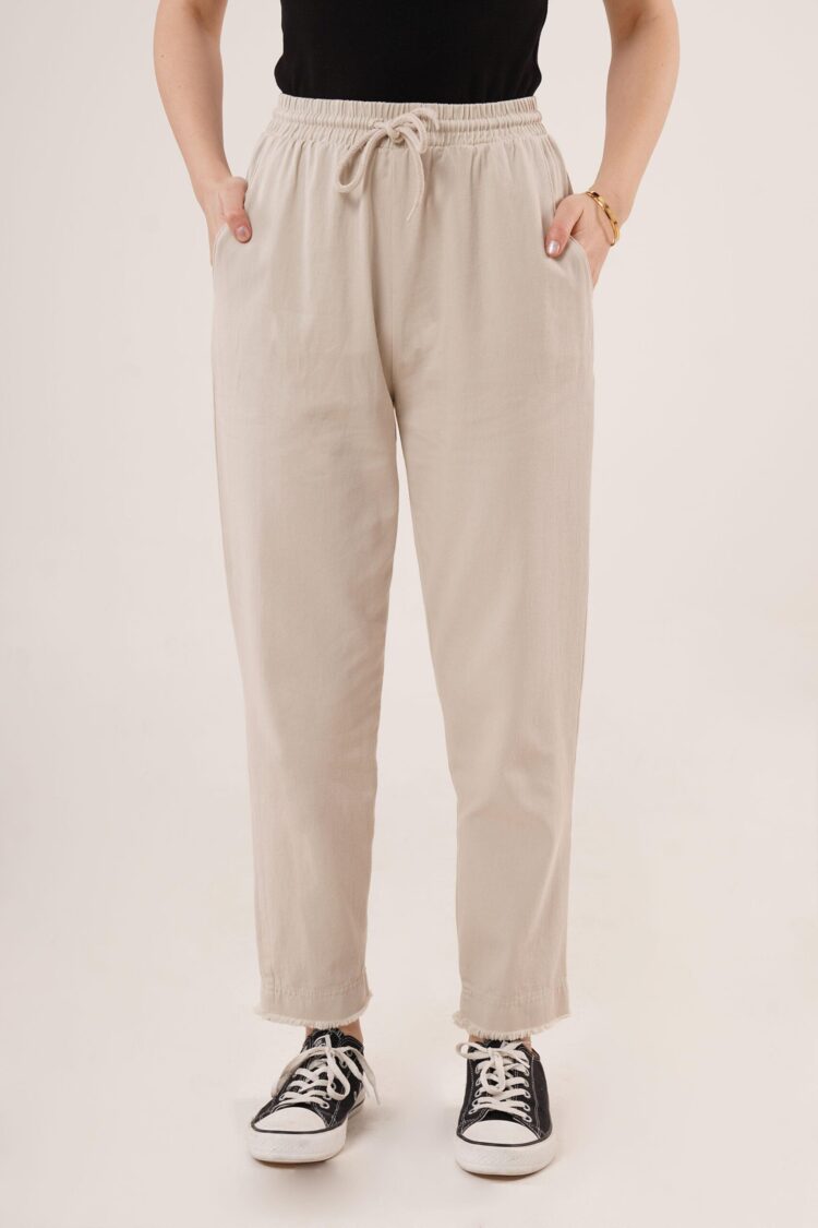 WholesalePants With Pockets Tie Waist Leg Detail - Lustrin - Globality Store - Women Clothes Wholesale Turkey