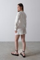 Elastic Waist Tassel Shorts - - Reyon - Globality Store - Women Clothes Wholesale Turkey
