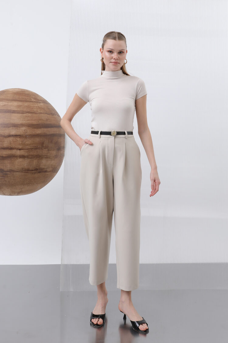 Women's Pleated Pants - Puane - Globality Store - Women Clothes Wholesale Turkey