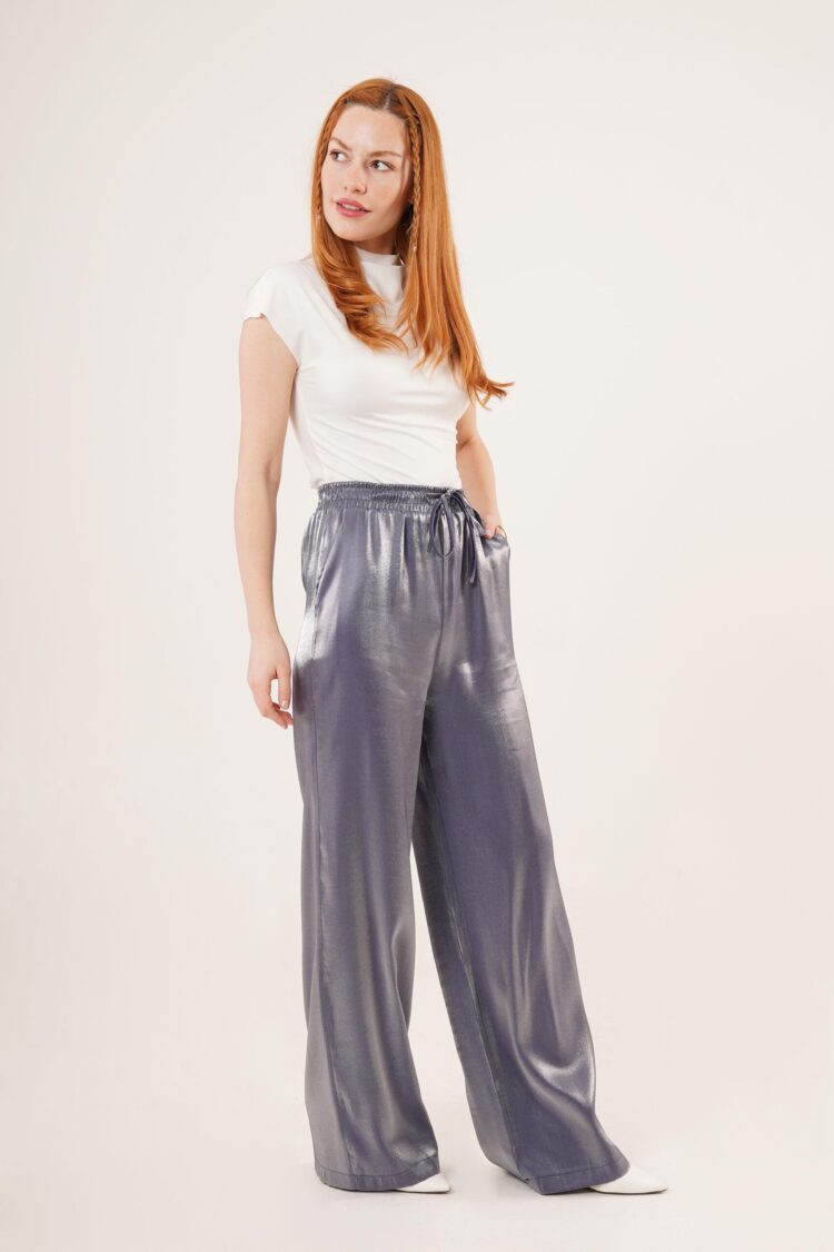 Loose Leg Wholesale Pants With Bright Look Pockets - Lustrin - Globality Store - Women Clothes Wholesale Turkey
