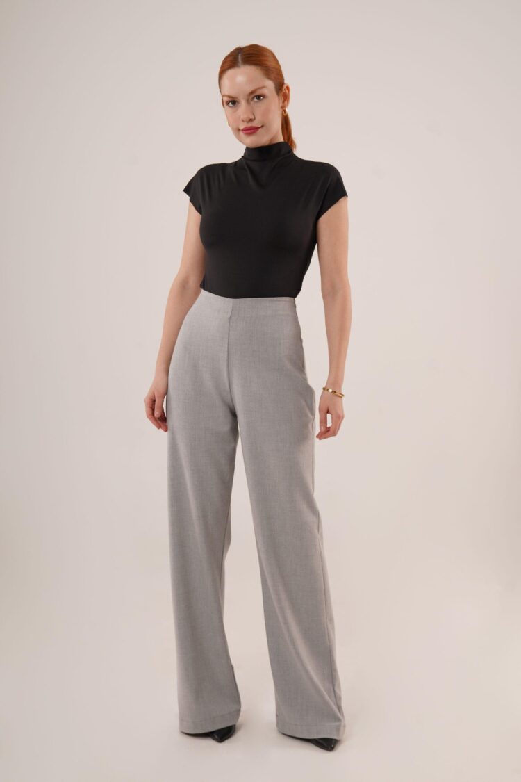 WholesaleFabric Pants With Loose Leg Side Zipper