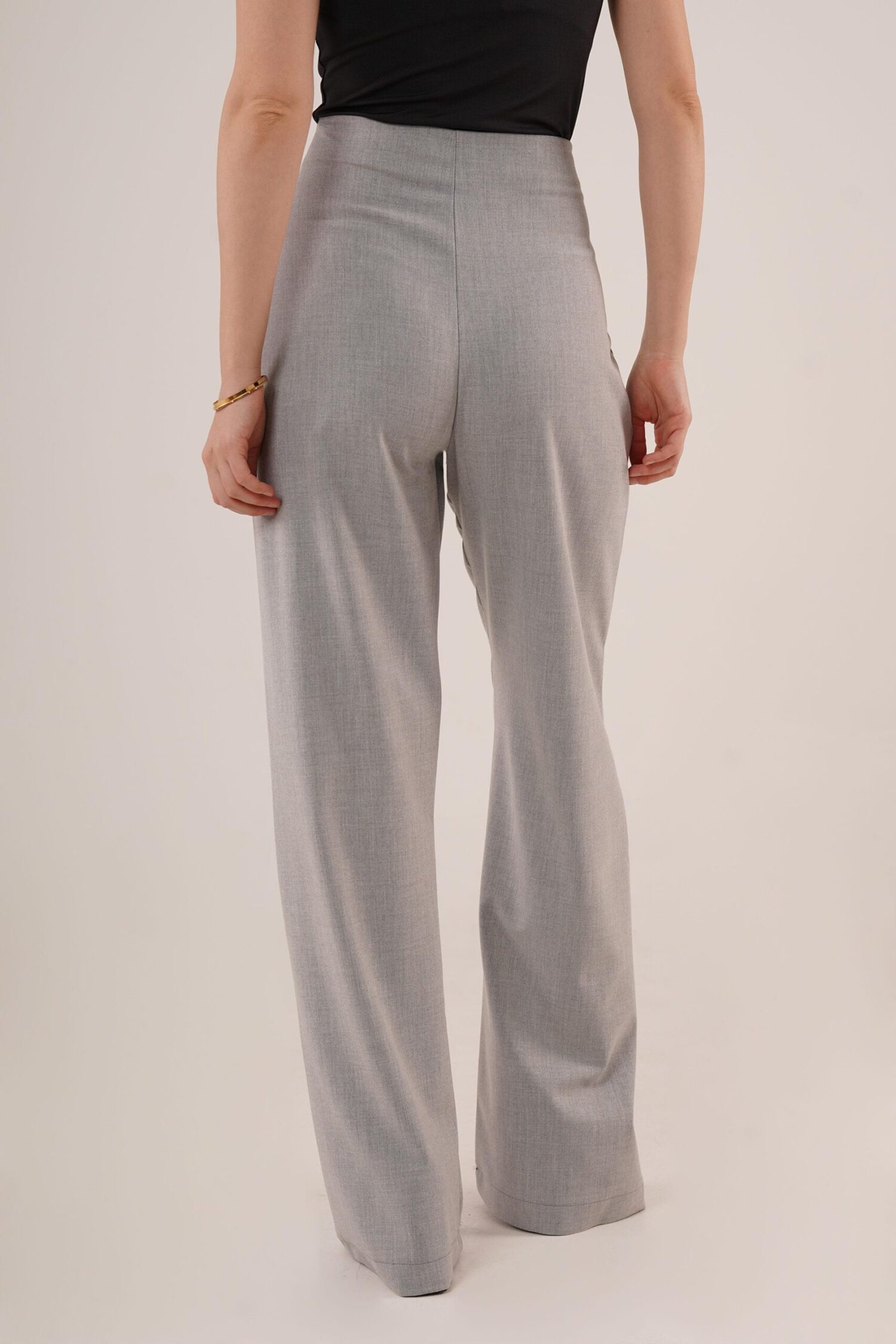 WholesaleFabric Pants With Loose Leg Side Zipper - Lustrin - Globality Store - Women Clothes Wholesale Turkey