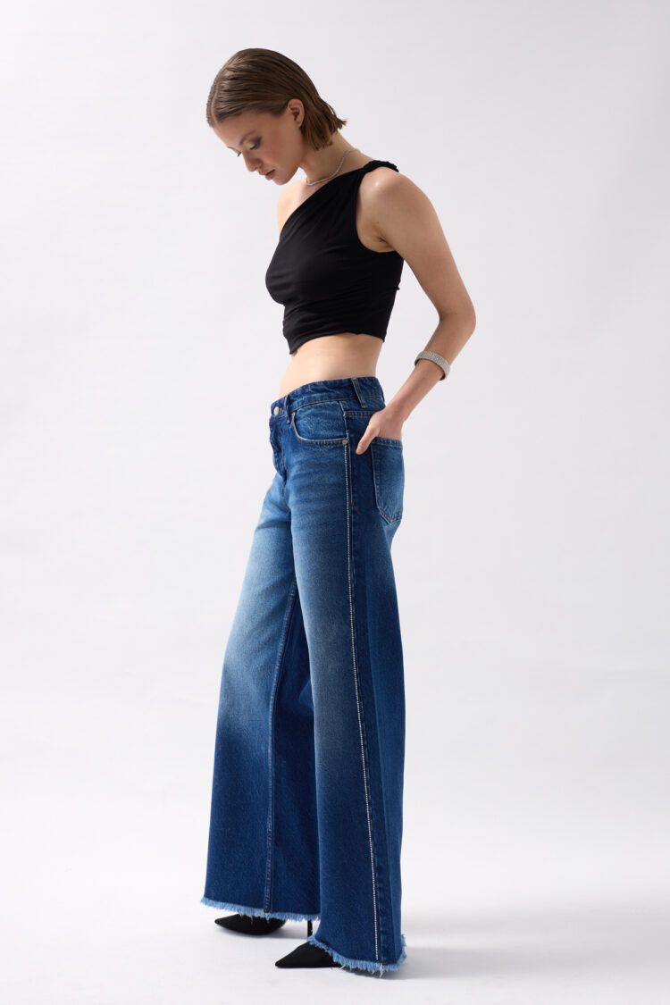Stone Stripe Detailed Jean