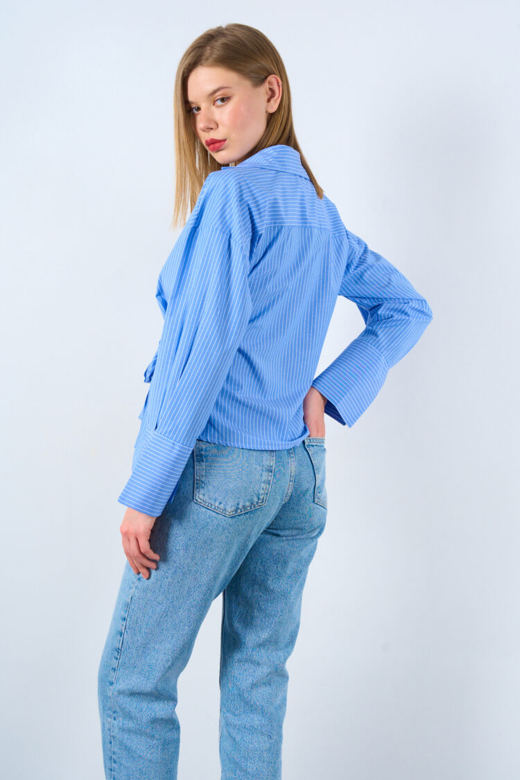 Side Tie Shirt - -White