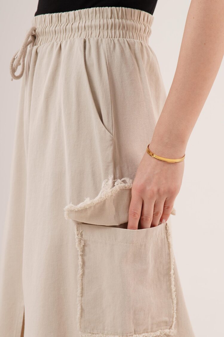 WholesaleSkirt With Front Slit Pocket Detailed