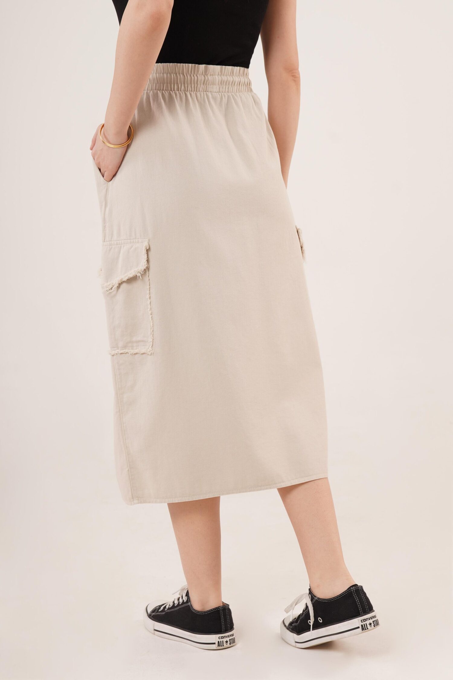 WholesaleSkirt With Front Slit Pocket Detailed - Lustrin - Globality Store - Women Clothes Wholesale Turkey