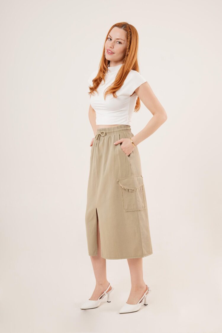 Front Slit Pocket Detailed WholesaleSkirt