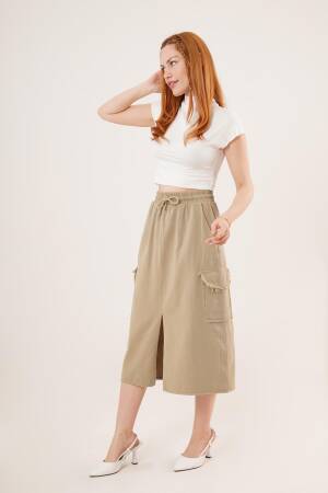Front Slit Pocket Detailed WholesaleSkirt - Lustrin - Globality Store - Women Clothes Wholesale Turkey