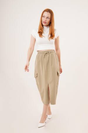 Front Slit Pocket Detailed WholesaleSkirt - Lustrin - Globality Store - Women Clothes Wholesale Turkey