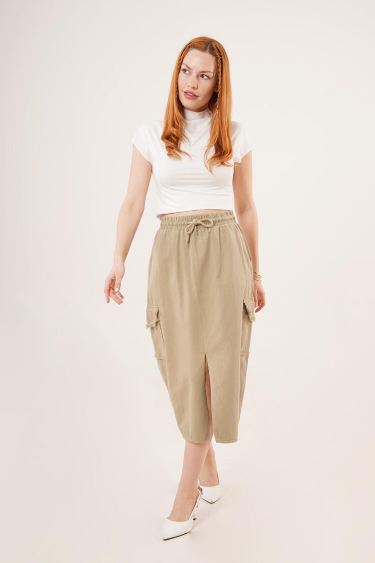 Front Slit Pocket Detailed WholesaleSkirt