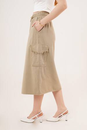 Front Slit Pocket Detailed WholesaleSkirt - Lustrin - Globality Store - Women Clothes Wholesale Turkey