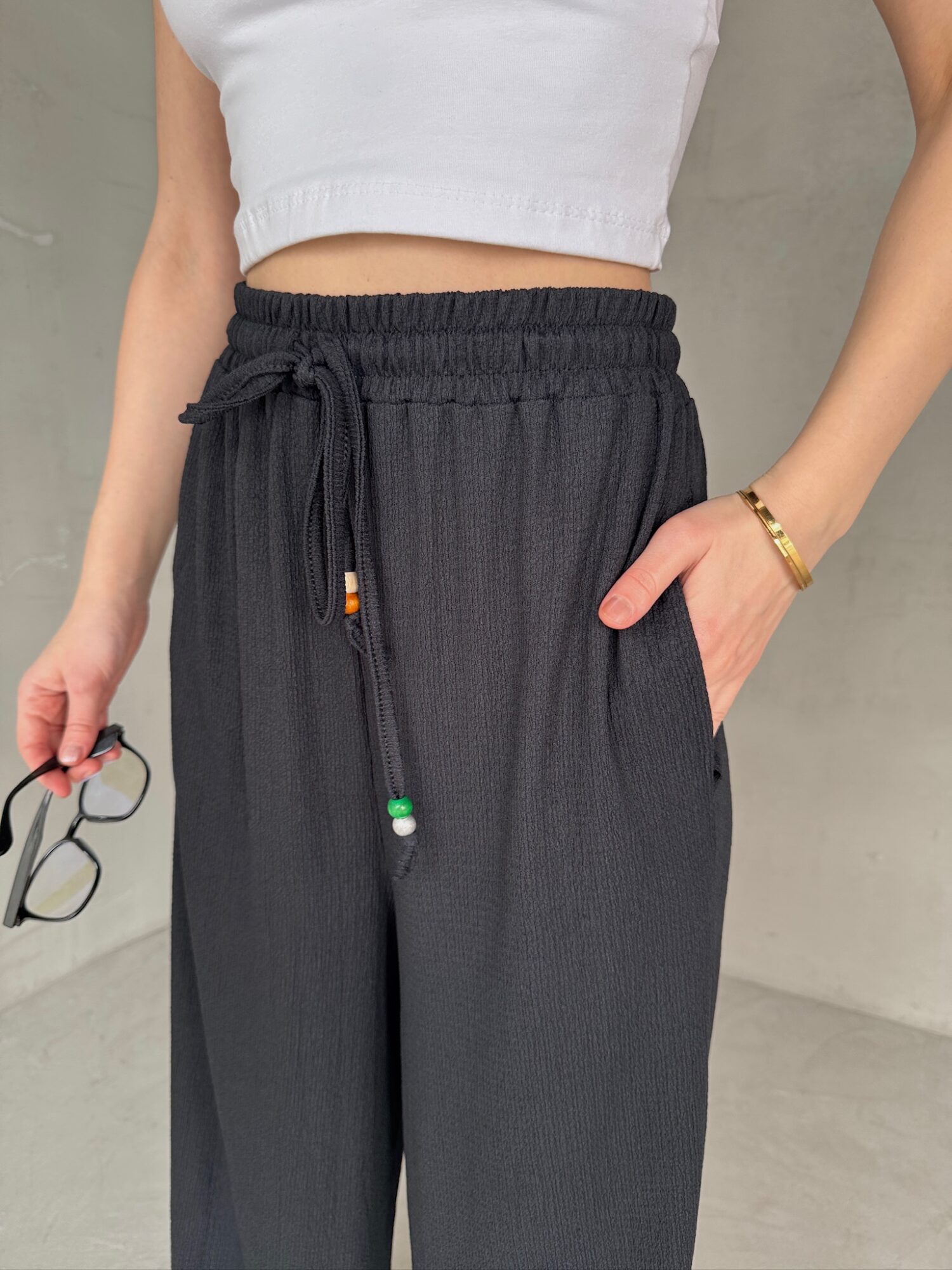 Soft Fabric Palazzo Pants - CAPPITONE - Globality Store - Women Clothes Wholesale Turkey
