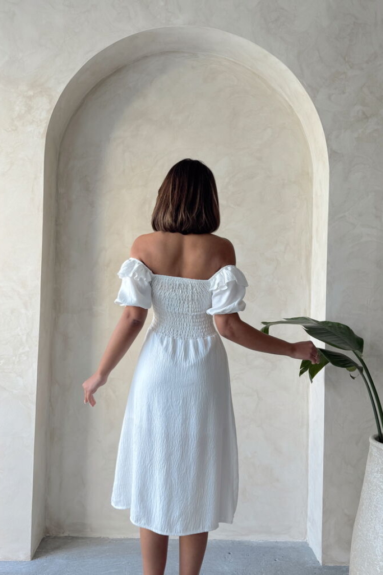 D2334 Gipeli Boat Neck Linen Dress