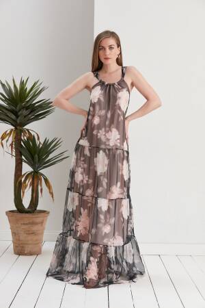 Lined Strappy Dress - Ezgi Nisantasi - Globality Store - Women Clothes Wholesale Turkey