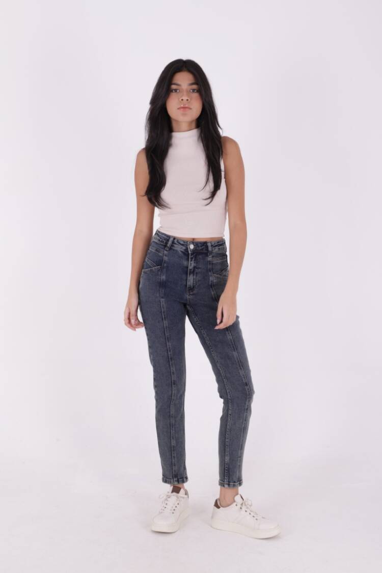 Stitched Leg Jeans With Front Piece - XLove - Globality Store - Women Clothes Wholesale Turkey