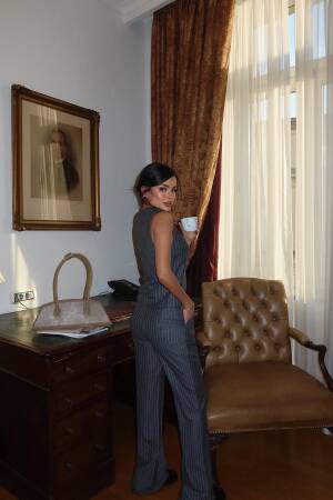 Striped Trousers Suit - Brand: EYYO ATELIER - Women's Clothing Wholesale - Globality Store