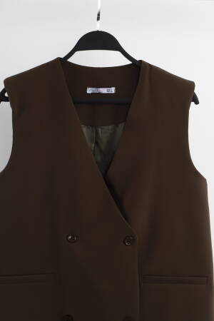 Vest With Four Buttons - Cream Rouge - Globality Store - Women Clothes Wholesale Turkey