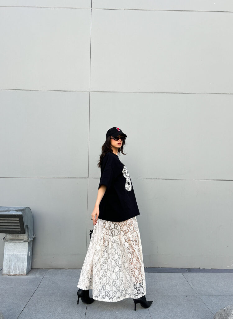 Unlined Lace Skirt 29056