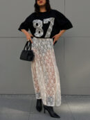 Unlined Lace Skirt 29056 - First Angels - Globality Store - Women Clothes Wholesale Turkey