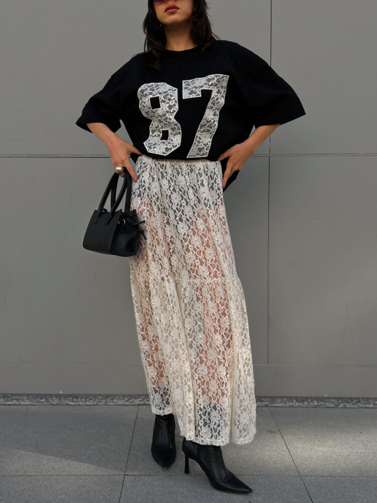 Unlined Lace Skirt 29056
