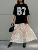 Unlined Lace Skirt 29056 - First Angels - Globality Store - Women Clothes Wholesale Turkey
