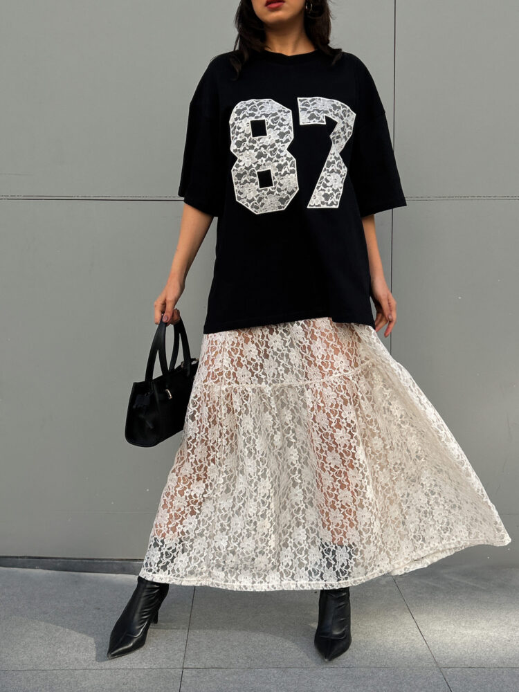 Unlined Lace Skirt 29056