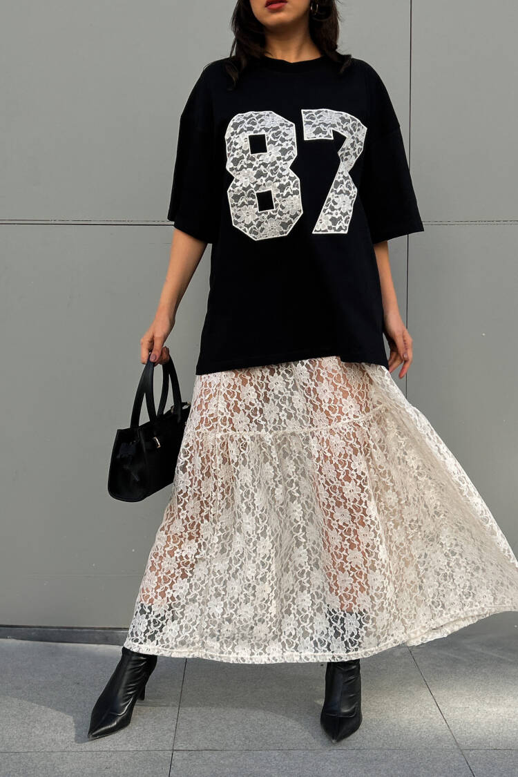 Unlined Lace Skirt 29056
