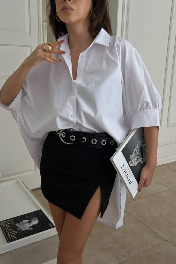 Custom Design 100% Cotton Oversize Shirt Dress 29064
