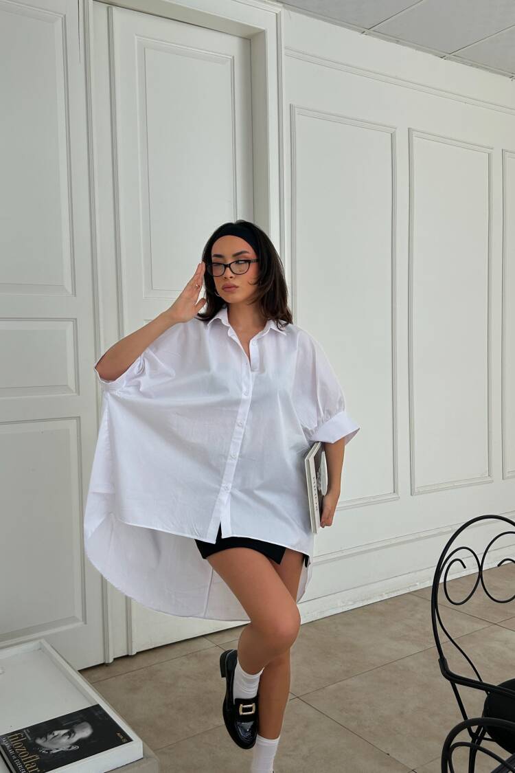 Custom Design 100% Cotton Oversize Shirt Dress 29064