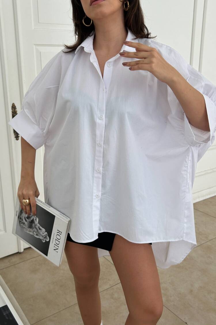 Custom Design 100% Cotton Oversize Shirt Dress 29064