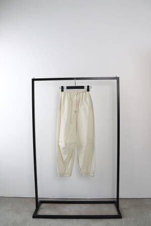 Ruched Leg Trousers - Cream Rouge - Globality Store - Women Clothes Wholesale Turkey