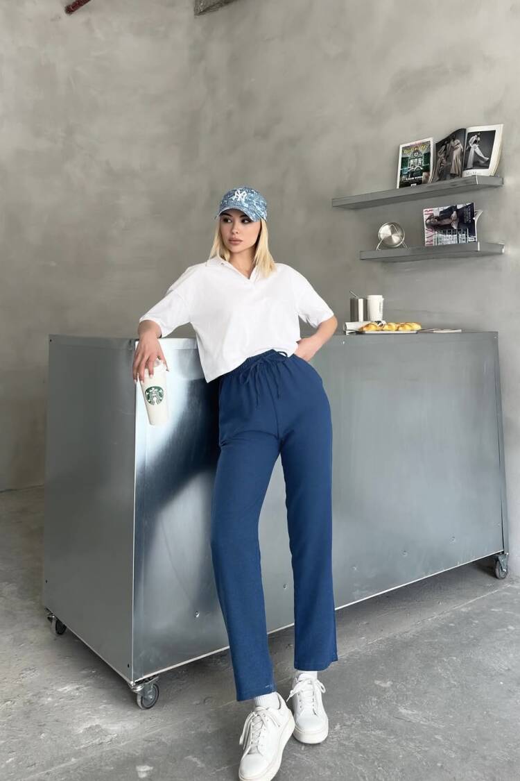 Mueslum Linen Single Bottom - Ezgi Nisantasi - Globality Store - Women Clothes Wholesale Turkey