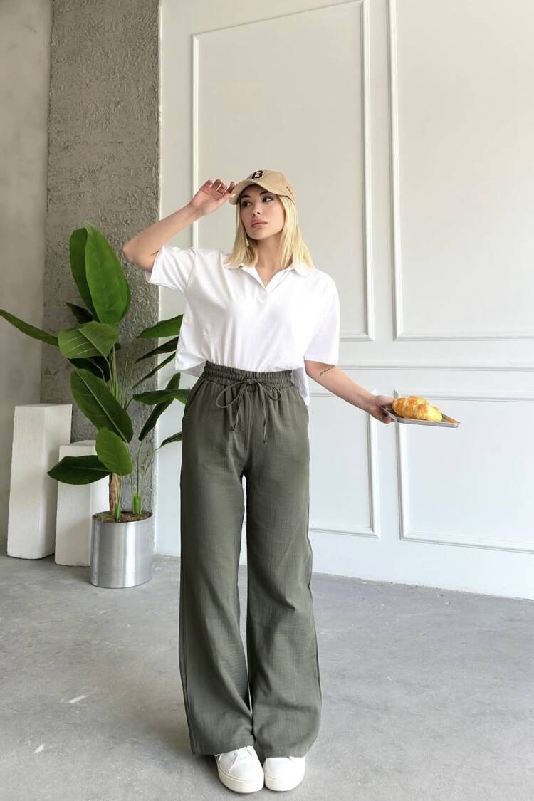 Mueslum Linen Single Bottom - Ezgi Nisantasi - Globality Store - Women Clothes Wholesale Turkey
