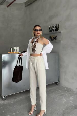 Linen Pan - Ezgi Nisantasi - Globality Store - Women Clothes Wholesale Turkey
