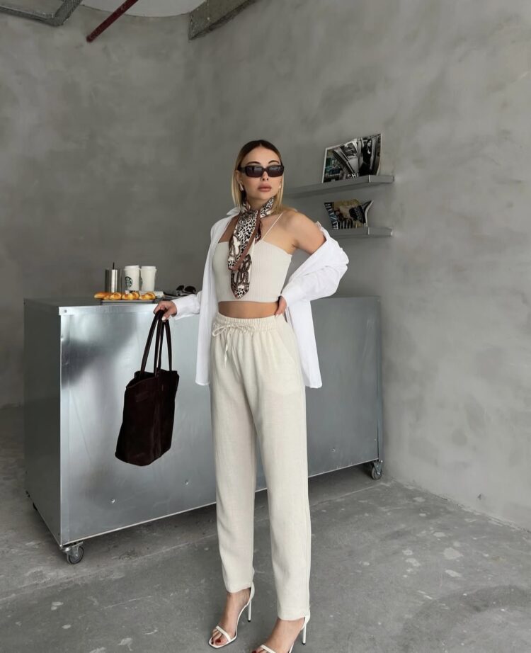 Linen Pan - Ezgi Nisantasi - Globality Store - Women Clothes Wholesale Turkey